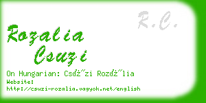 rozalia csuzi business card